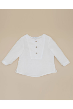 CAMISA LINO PECHERA BLANCA