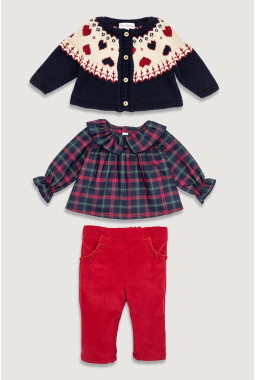 CHAQUETA, BLUSA TARTAN Y...