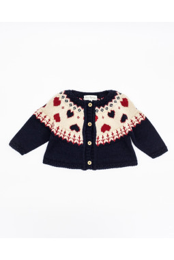 CHAQUETA GRECA CORAZONES NAVY